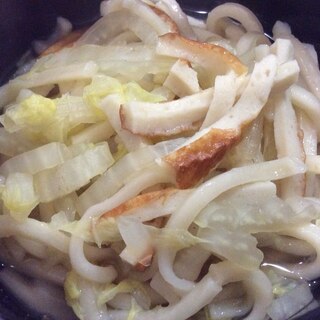 ちくわと白菜と生姜の煮込みうどん